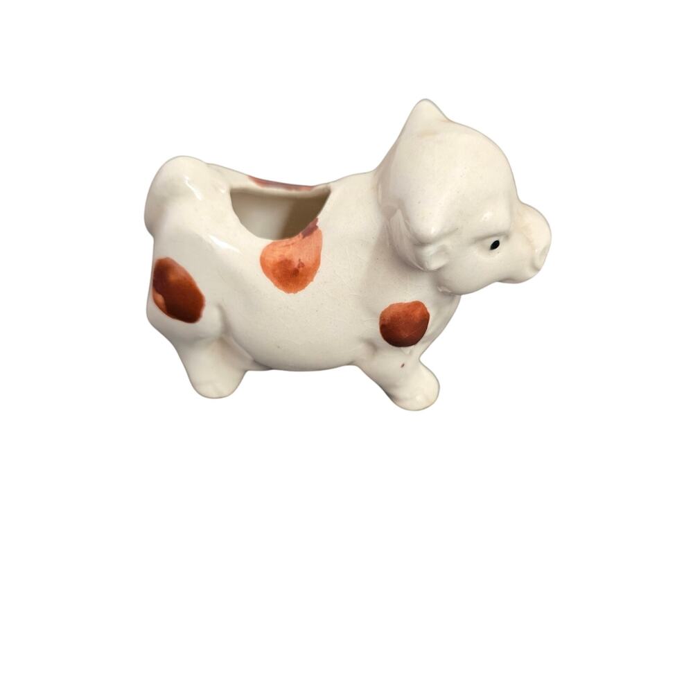 Vintage Cow Ceramic Toothpick Holder – Retro Farmhouse Kitchen Decor